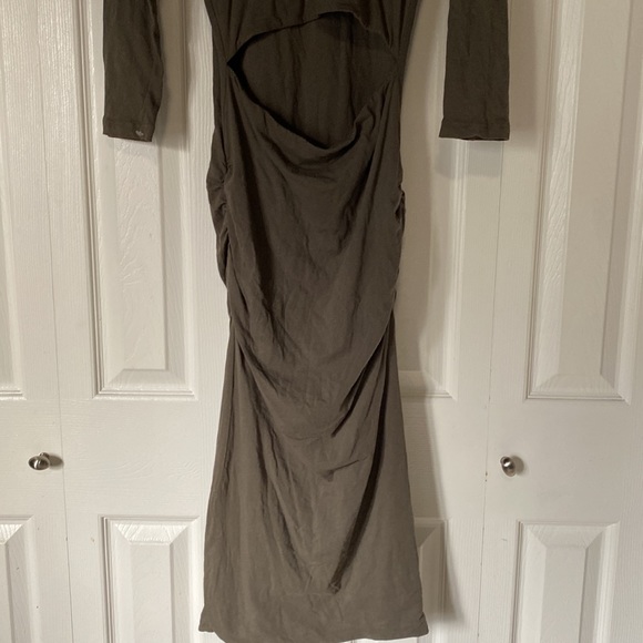 James Perse New Maxi Pencil Style Dress With Open Back Slit - Picture 9 of 12